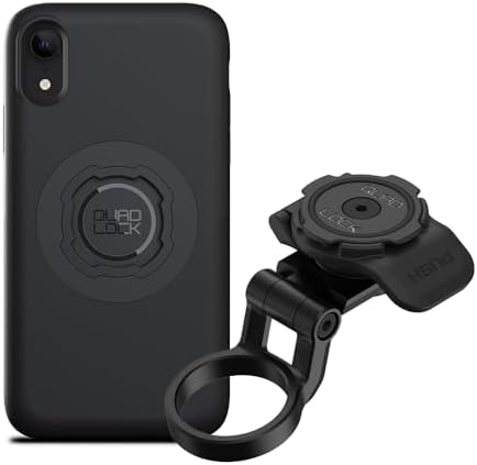 Quad Lock Stem Cap Mount (Adjustable) Bike Kit with iPhone XR MAG Phone Case
