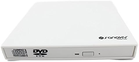 SANOXY SANOXY-EXT-Slim-CD_DVDR Portable USB 2.0 External CD-RW/DVD Combo Drive, White