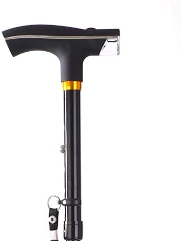4 Point Cane Tip,Folding Crutches Elderly Four-Foot Crutches Thickened with Light Cane Teleselderly Crutches Powerfully Keep It in Mind