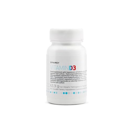 Synergy Worldwide Vitamin D3 180 compresse | Compresse masticabili | Colecalciferolo | 600 UI vitamina D3 per compressa | Supporta sistema immunitario, salute delle ossa e normali livelli di calcio
