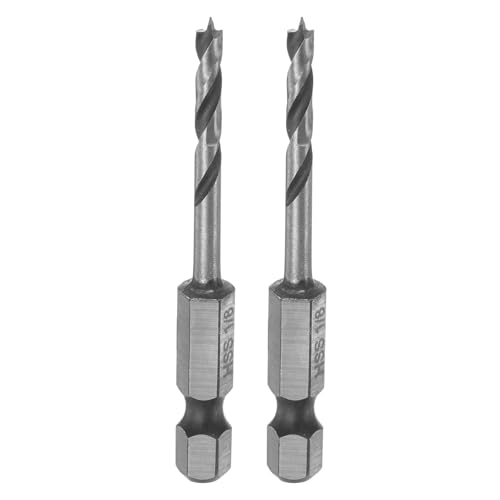 HARFINGTON 2pcs Brad Point Drill Bits 1/8