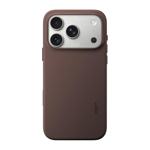 MOFT for iPhone 17 Pro Case- MOVAS Snap Case, MagSafe Compatible, Soft-Touch Vegan Leather, Classic Minimalist Design, Lightweight, Stain-Resistant & Camera Protection, Brownie
