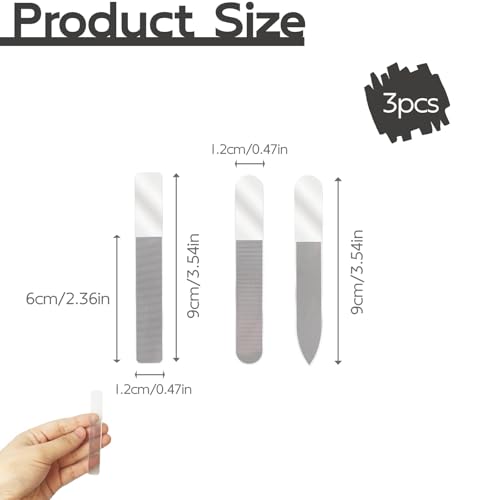 Pevlkawr 3 Piezas Lima De Uñas De Vidrio Lima Uñas Cristal Profesionales Brillo De Uñas De Vidrio Para Pedicura Y Manicura - imagen 3