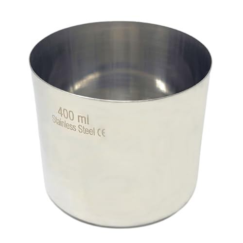 400ML Crucible Stainless Steel Lab Beaker Capacity Multifunction Laboratory Cup Flat Bottom Autoclavable Bowl Suitable for Science Chemistry Research Experiments