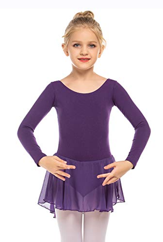 Image of Arshiner Kids Girls Classic Long Sleeve Leotard Dance Ballet Dress