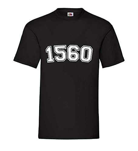 T-shirt pour homme grande taille noir XXXL coton manches courtes 1560