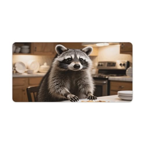 Desk Pad Protector 24x12 Inch Raccoon Reaches miniatura 5