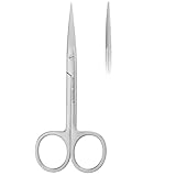 Iris Micro Dissecting Scissors 4.5' Fine Point Skin Tag Medical Surgical Gum Suture Eye Dental Scissors Perfect for Doctors, Nurses, Students, Education & Training (1pc, STR)
