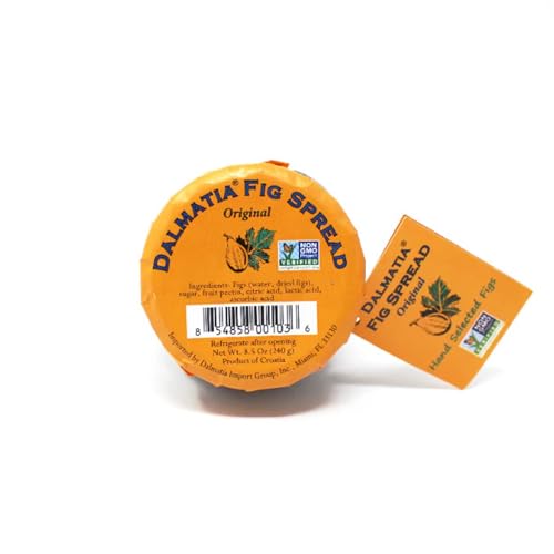 Dalmatia Fig Spread, 8.5 oz | All-Natural, Non-GMO, Award-Winning Mediterranean Spread | Perfect for Cheese Boards, Toast & Baking | Product of Croatia (Pack of 2)