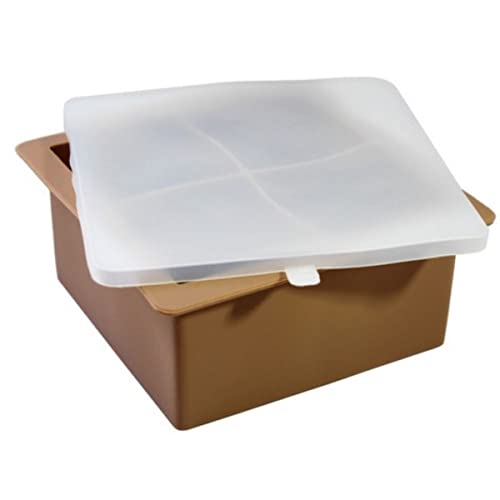 3 formas de gelo silicone com tampa para papinha de neném para Whiskey cubo grande