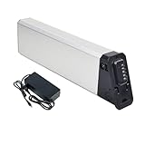 【Parameter】5holes output folding ebike battery Electric Bicycles Batteria with charger , Max constant discharge current: 30A, suit for 48V 250w/350w/500w/750w/1000w motor.Charger: 54.6V 3A, Dimension: 16.53*4.52*2.28inch (420*115*58mm). 【Build in Hid...