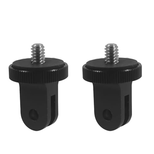 FEICHAO 2 adaptadores universales de cardán de 1/4, mini trípode de montaje PTZ, placa de cabeza de ajuste para palo de selfie de bicicleta (negro)
