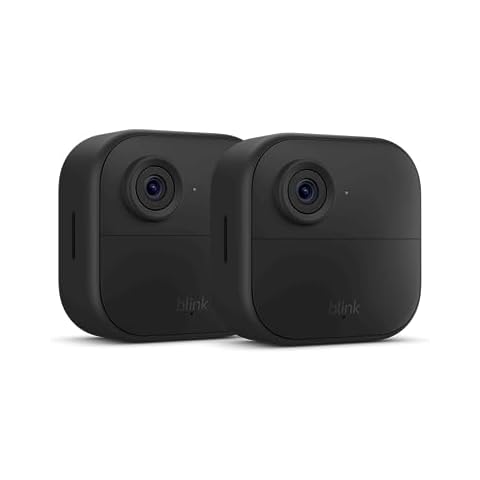 Like-New Blink Outdoor 4 (4th Gen) – Wire-free smart security camera, two-year battery life, two-way audio, HD live view, enhanced motion detection, Works with Alexa – 2 camera system Cover