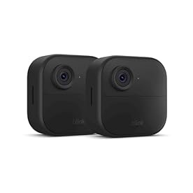 Like-New Blink Outdoor 4 (newest model), Wire-free smart security camera, two-year battery life, two-way audio, HD live view, enhanced motion detection, Works with Alexa – 2 camera system