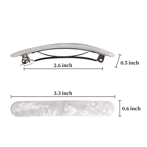 3Pcs Hair Barrette For Women, French Hair Barrette Tortoise Shell Automatic Hair Clips For Thick Medium Volume Hair,Girls Women Hair Pin Retro Hair Clasp (Sakura Pink,Ivory,Lavender) #TOP1