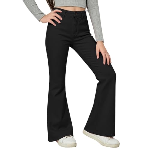 Cxquxse - Girls Flare School Uniform Pants - High Waist Bell Bottoms Dress Pants - Best Deal on Amazon