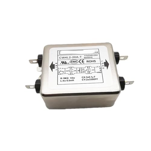 Filtro de potencia CW4L2-20A-T de doble etapa para proteger maquinaria y equipos de 20A