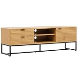 Oviala - Mueble para TV (melamina, 150 cm), color negro y madera
