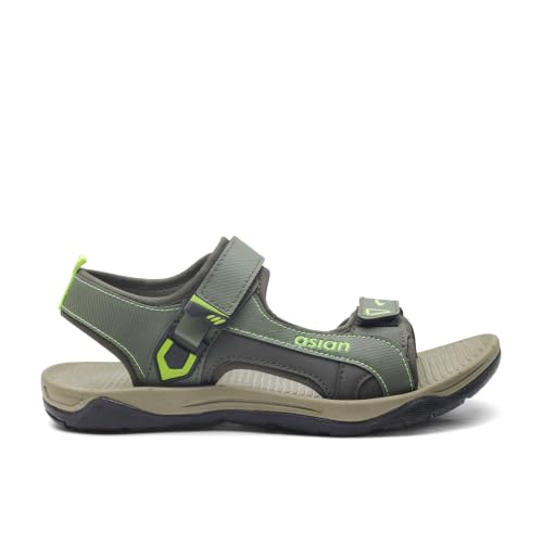 Image of ASIAN Vistara-42 Men's Sandals | Soft Cushion Footbed, Adjustable Velcro Straps & Anti-Slip Grip Sole | Lightweight, Durable & Comfortable Sandals for Walking, Daily Use, Beach & Travel