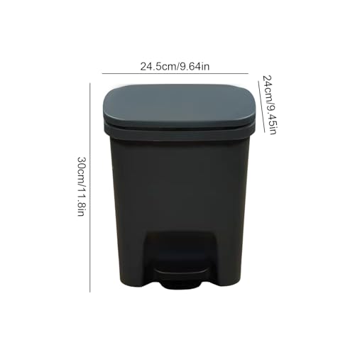 Caneca de basura con tapa cierre lento y pedal para hogar miniatura 7
