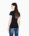 Armani Exchange Women's Script Rhinestone Slim Tee, Black/Gold, X-Small