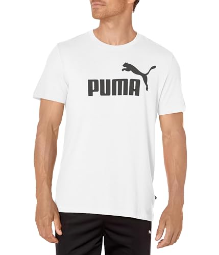 Image of PUMA Men's Essentials Logo T-Shirt (Available in Big & Tall), White, XL
