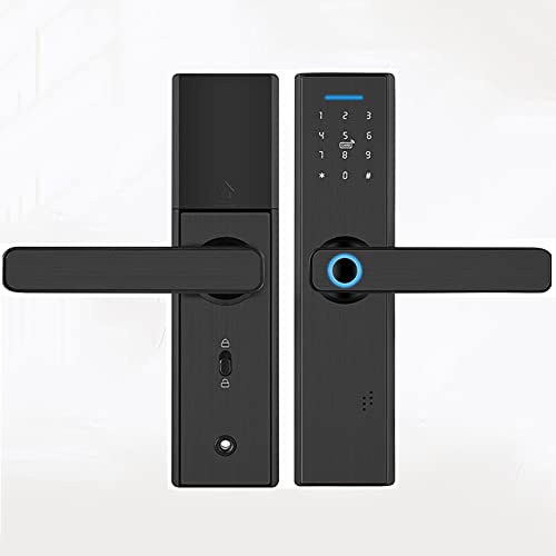 Fechadura de porta com impressão digital Bluetooth, código de aplicativo, chave de cartão, tela sens