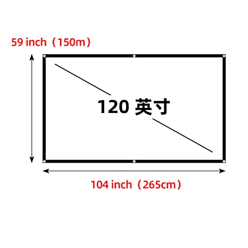 Projector Screen,Huanyingbjb 4K 16:9 Hd Rear Front Projector Screen Foldable Projection Screen Double-Sided Portable Outdoor Indoor Projector Screen For Movie Home Theater #TOP4