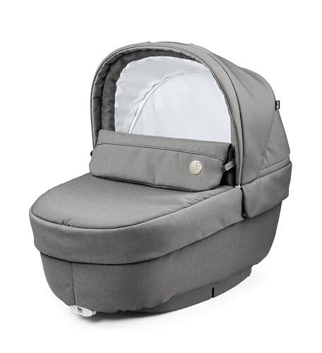 Peg Perego Book Modular Trio Baby Stroller 0-4 Years, Reversible Stroller, Carrycot with Comfort System, i-Size Car Seat, Soft Ride Wheels, Cool Jersey Mattress, Mercury