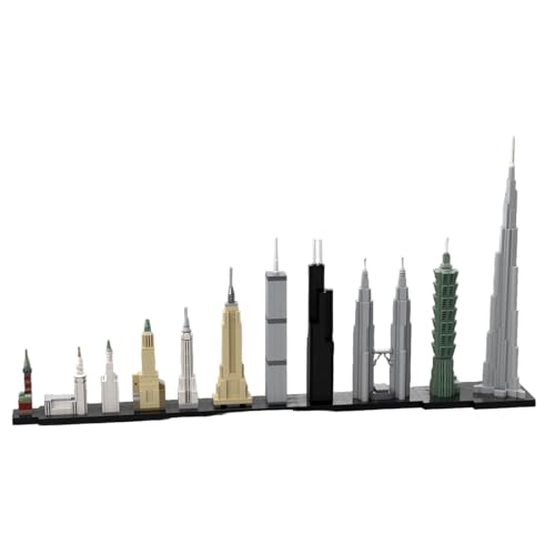 Toyvanta 1/2500 World's Tallest Buildings Evolution Model Kit, Skyscraper Collection