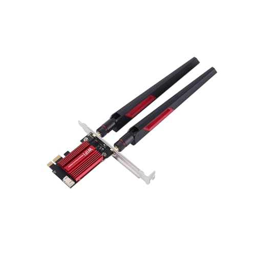Tarjeta PCIe, Adaptador Banda 2.4G 5G con Bluetooth 4.0, hasta 1200Mbps, Compatible con Windows 7, 8, 10 y 11, Antena Desmontable 10dBi miniatura 5