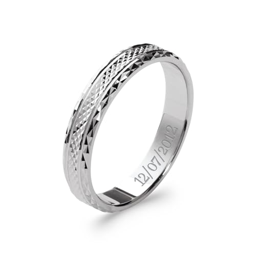 Bague Alliance pour Homme en Argent 925 de Haute Qualité Tata Gisèle