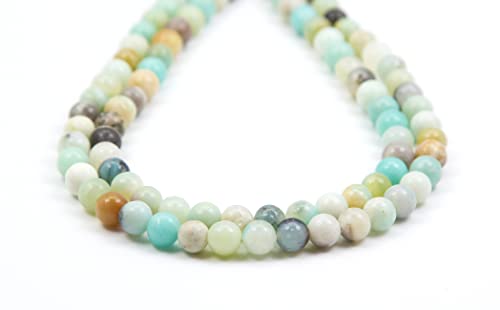 Qiwan Natural Gemstone Round Loose Beads, Diy Jewelry Making 1 Strand 15" (8Mm, Amazonite Gemstone) #TOP3