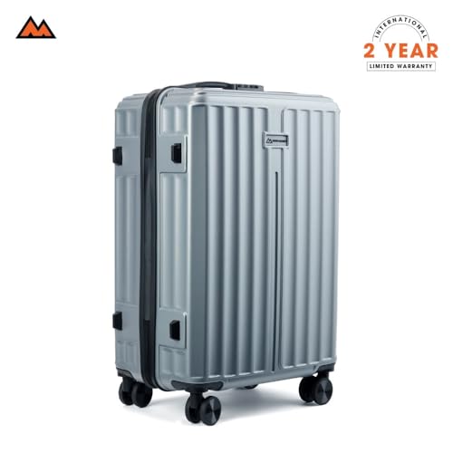 Image of MOVE-MEANT ROAMIFY Medium Cabin Suitcase 66 CM 8 Wheels Number Lock Poly Carbonate Silver Trolley Bag for Men & Women | 360 Degree Wheeling System Luggage | Trolley Bags for Travel