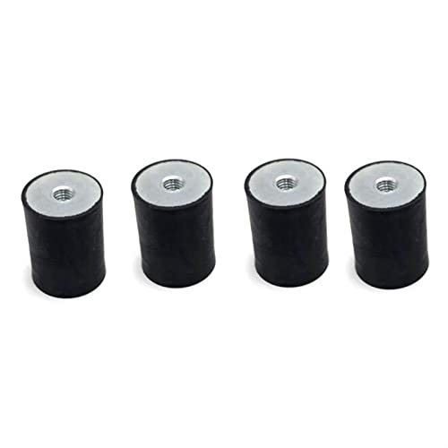 GTPBAO Stud Bushing 4Pcs M3 M4 M5 Single Female Thread Rubber Shock Absorbers, Anti Vibration Isolator for Air Compressors, Water Pump, Welding Machine Threaded Isolator (Size : D10 x H8 M3)