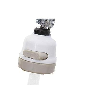 JANKI ENTERPRISE 360 Degree Rotating Water-Saving Sprinkler, Faucet Aerator, 3-Gear Adjustable Head Nozzle Splash-Proof Filter Extender Sprayer for Kitchen, Bathroom(White, 8.5 x 5.5 x 2.5 cm) Set-1