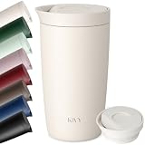 KIVY Thermobecher 350 ml [6h heiß & 24h kalt] für Kaffee, Tee & Iced Coffee - Coffee to go Becher - Thermotasse mit Deckel - Isolierbecher - Travel Mug - Teebecher - Thermo Kaffeebecher to go