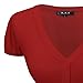 YEMAK Women's Cropped Bolero Cardigan – Short Sleeve V-Neck Basic Classic Casual Button Down Knit Soft Sweater Knitted Top HB2137-RED-1X