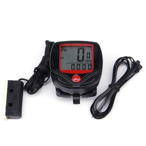Cuenta Km Bicicleta Montaña, Impermeable Velocímetro Bicicleta Inalámbrico con Pantalla Retroiluminada, Cuentakilómetros Bicicleta, Inicio/Parada Automática, negro