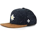 Bavarian Caps Edelweiß Flanell Cap, Flanell blau, One Size