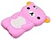 Bukit Cell ® Bundle - 4 Items: Bukit Cell ® Baby Pink 3D Teddy Bear Soft Silicone Case for iPhone 5C, Bukit Cell ® Cleaning Cloth, Screen Protector and Metallic Stylus Touch Pen with Anti Dust Plug