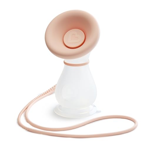 Munchkin® Manual Breast Pump - Portable Pump for Expressing Milk at Home, Work, and On The Go, 4 Ounce, Silicone