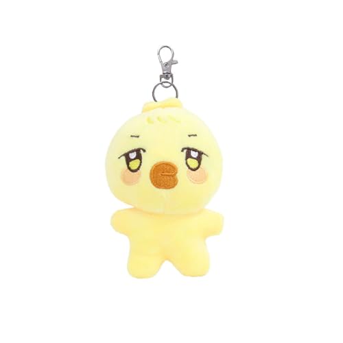 FiveMileBro - Portachiavi Kpop ATINY, 10 cm, pupazzo di peluche Ani-teez, portachiavi per auto per donne, portachiavi per borsa e zaino scolastico a-teez, 10 cm