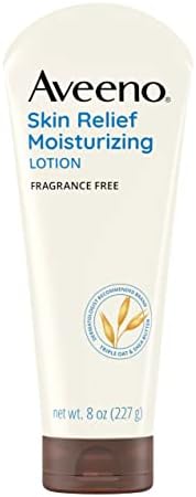 Aveeno Skin Relief Moisturizing Lotion for Very Dry Skin with Soothing Triple Oat & Shea Butter Formula, Dimethicone Skin Protectant Helps Heal Itchy, Dry Skin, Fragrance-Free, 8 fl. oz