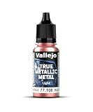 Vallejo - Ruby Red Light | True Metallic Metal TMM | Acrylic Colors for Painting Metal Effects on Fantasy, Historical, and Wargaming Miniatures | 18 ml (0.6 fl.oz.)