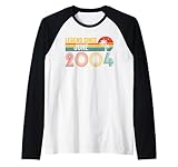 legend since june 2004 22nd birthday 22 years old vintage maglia con maniche raglan