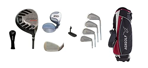 AGXGOLF Boys Right Hand Tour Eagle Combo Starter Golf Club Set w460cc Driver, Stand Bag & Free Putter; Tween or Teen Lengths, Built in The U.S.A.