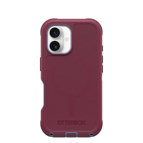 Image of OtterBox iPhone 16 (Only) - Defender Series MagSafe Case - Velvet Orchard (Pink & Blue) - Built-in Magnets - Screenless - Rugged & Durable - with Port Protection