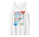 4th Of July Silly Goose Coquette Stars Stripes & Silly Vibes Tank Top