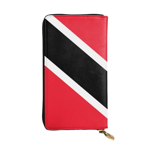 Leather Wallet - Stylish and Durable Wallet for Women with Multiple Compartments and Zipper Design Flag of Trinidad and Tobago Picture